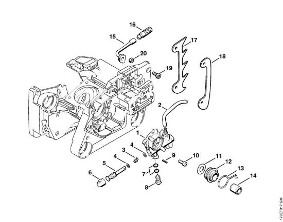 Pompa olio Motoseghe a benzina (MS) MS 340 della marca STIHL