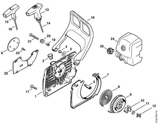 Dispositivo di avviamento Motoseghe a benzina (MS) MS 341 della marca STIHL