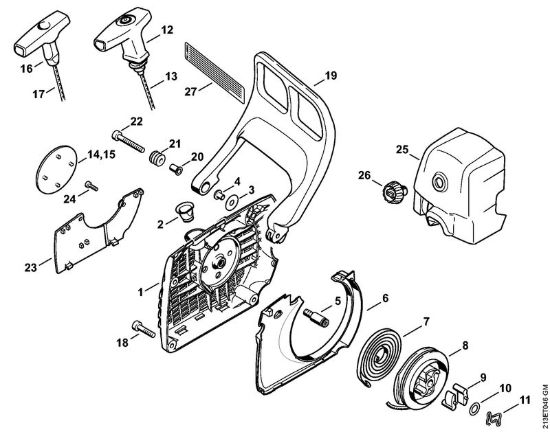 Dispositivo di avviamento Motoseghe a benzina (MS) MS 361 C-B della marca STIHL