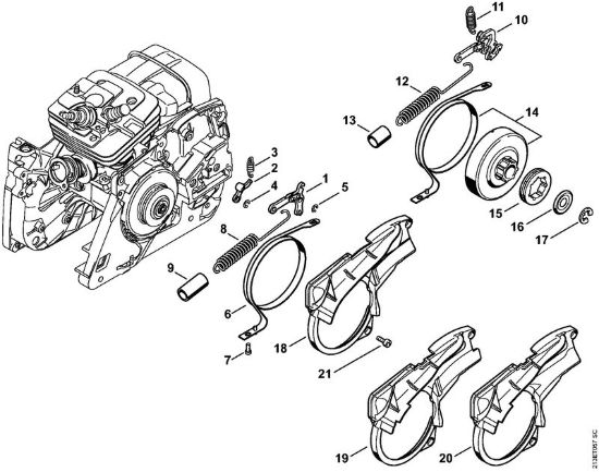 Freno catena Motoseghe a benzina (MS) MS 361 C-B della marca STIHL