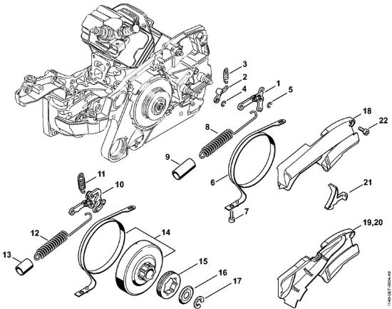 Freno catena Motoseghe a benzina (MS) MS 362 C-B della marca STIHL