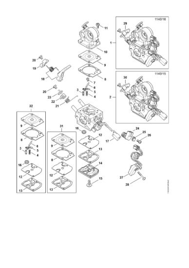 Picture of Carburatore 1140/16, 1140/15 MS 362 C-M