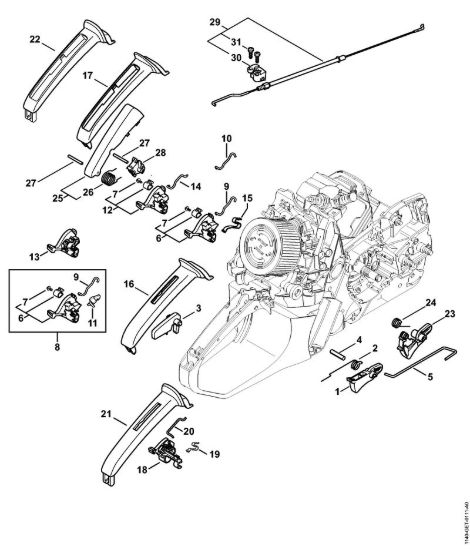 Comando gas Motoseghe a benzina (MS) MS 362 C-M VW della marca STIHL