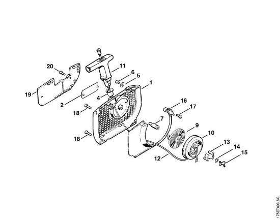 Dispositivo di avviamento Motoseghe a benzina (MS) MS 440-Z della marca STIHL