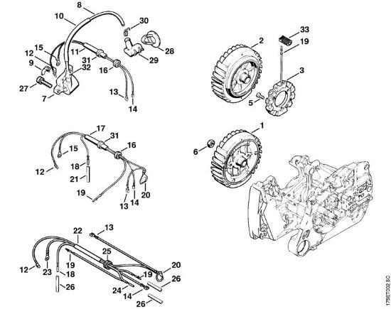 Impianto di accesione Motoseghe a benzina (MS) MS 440-Z della marca STIHL