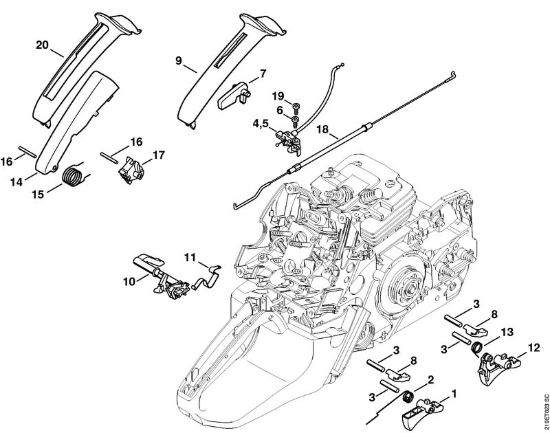 Comando gas Motoseghe a benzina (MS) MS 441 C-M W della marca STIHL