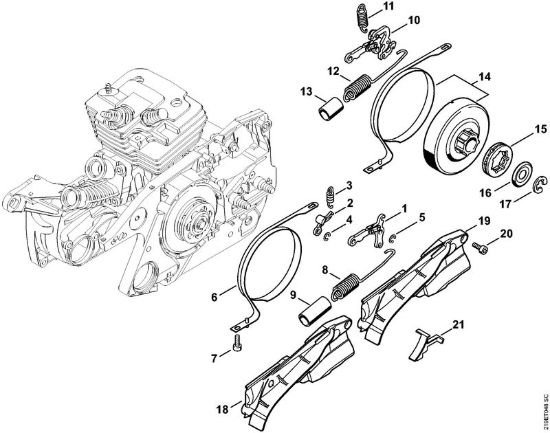 Freno catena Motoseghe a benzina (MS) MS 441 C-Q della marca STIHL