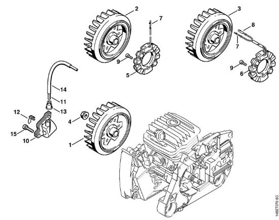 Impianto di accesione Motoseghe a benzina (MS) MS 460-Z Magnum della marca STIHL