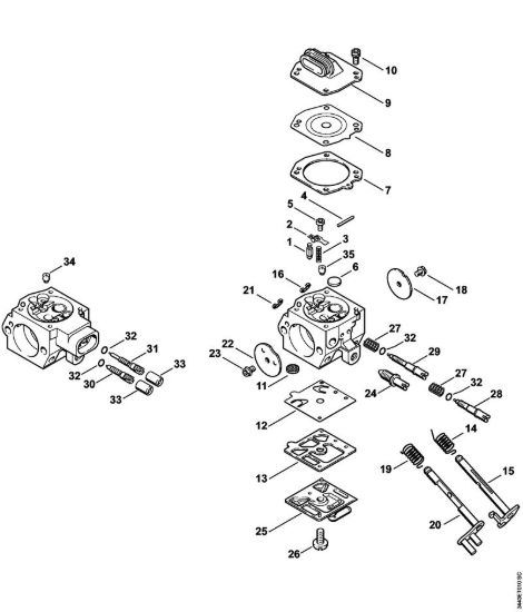 Carburator HD-50, HD-51 Motoseghe a benzina (MS) MS 461-Z della marca STIHL
