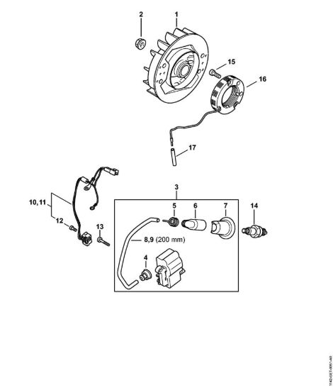 Impianto di accesione M-Tronic (Riscaldamento) Motoseghe a benzina (MS) MS 462 C-M VW della marca STIHL