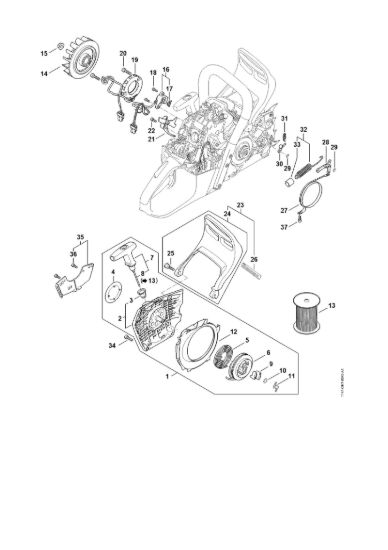 Picture of Impianto di accesione, carenatura ventola MS 500i