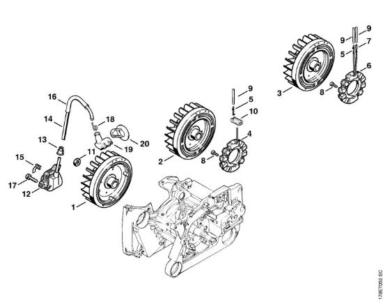 Impianto di accesione Motoseghe a benzina (MS) MS 660-W della marca STIHL