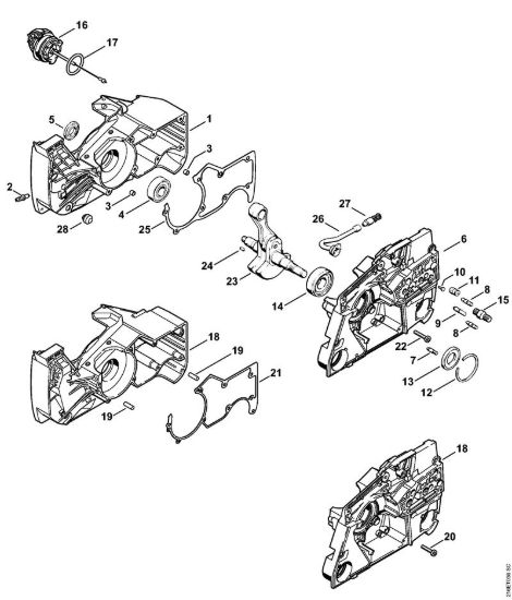 Carter albero a gomito Motoseghe a benzina (MS) MS 880-R della marca STIHL