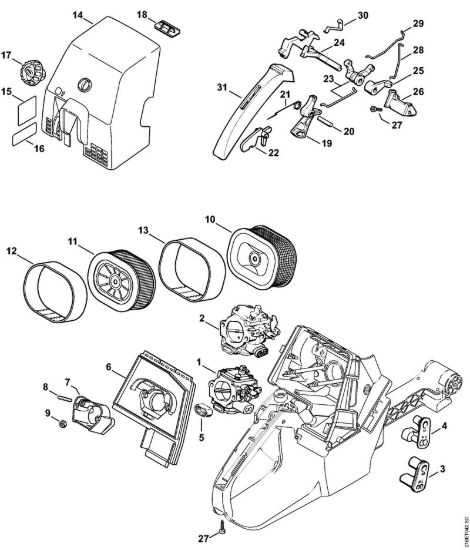 Filtro aria Motoseghe a benzina (MS) MS 880-R della marca STIHL