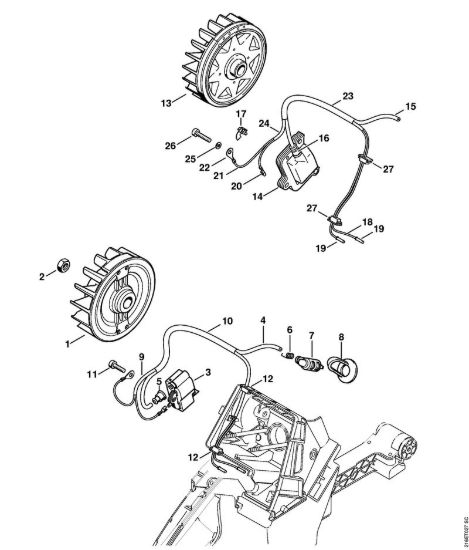 Impianto di accesione Motoseghe a benzina (MS) MS 880-R della marca STIHL