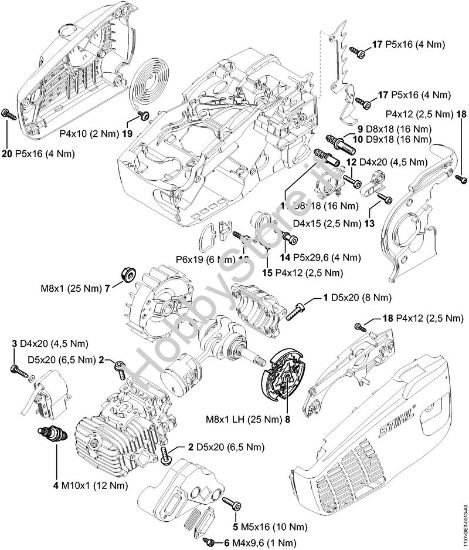 Coppie di serraggio Motoseghe a benzina (MS) MS 193 TC-E della marca STIHL