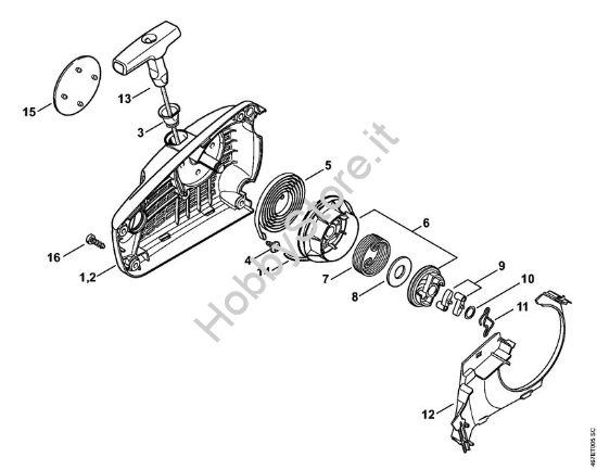 Dispositivo di avviamento ErgoStart Motoseghe a benzina (MS) MS 193 TC-E della marca STIHL
