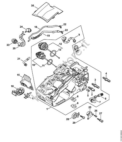 Carcassa motore Motoseghe a benzina (MS) MS 194 C-E della marca STIHL