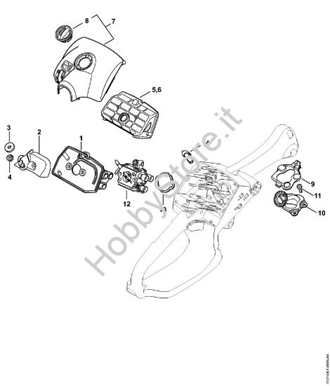 Filtro aria, manicotto elastico Motoseghe a benzina (MS) MS 194 C-E della marca STIHL