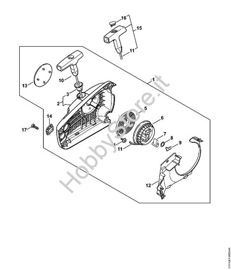 Dispositivo di avviamento Motoseghe a benzina (MS) MS 194 T della marca STIHL