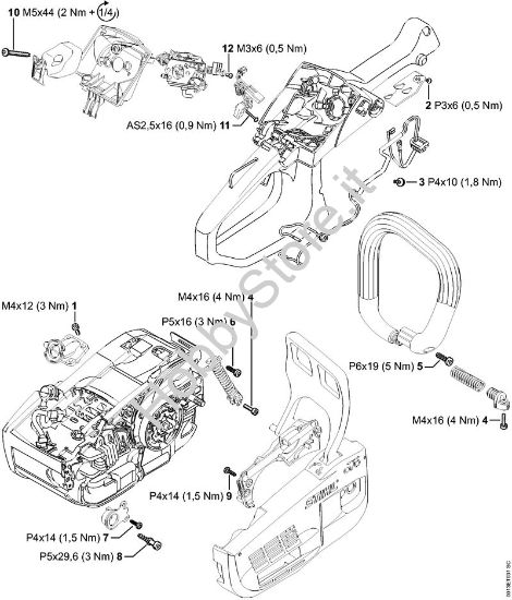 Coppie di serraggio Motoseghe a benzina (MS) MS 201 C-E della marca STIHL