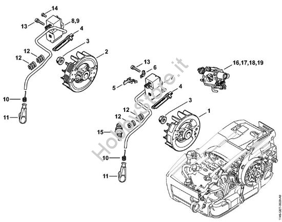 Impianto di accesione Motoseghe a benzina (MS) MS 201 C-M della marca STIHL