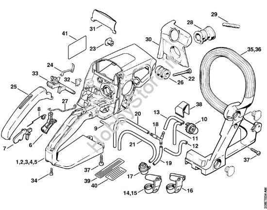 Corpo impugnatura Motoseghe a benzina (MS) MS 210 C-B della marca STIHL