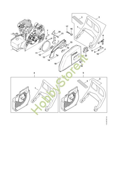 Picture of Protezione mano, freno catena MS 210 C-BE