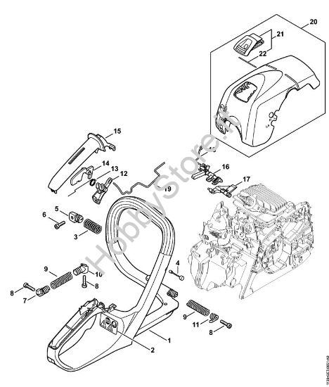 Manico a telaio, cappottatura MS 211 Motoseghe a benzina (MS) MS 211 della marca STIHL