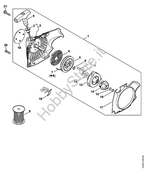Dispositivo di avviamento ErgoStart Motoseghe a benzina (MS) MS 211 C-BE della marca STIHL