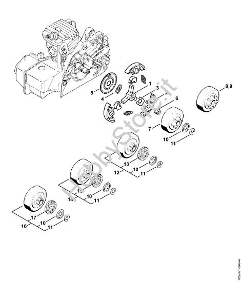 Frizione Motoseghe a benzina (MS) MS 230 C-BE della marca STIHL