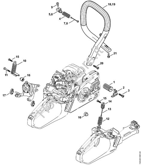 Sistema AV, Manico tubolare Motoseghe a benzina (MS) MS 231 C-BE della marca STIHL