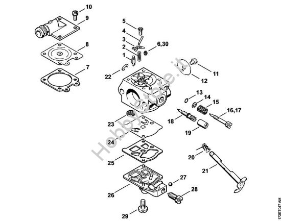 Carburatore WTE-3 Motoseghe a benzina (MS) MS 240 della marca STIHL
