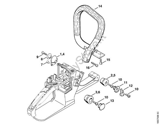 Sistema AV Motoseghe a benzina (MS) MS 240 della marca STIHL
