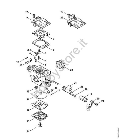 Carburatore WTF-1, WTF-3 Motoseghe a benzina (MS) MS 241 C-BEM della marca STIHL