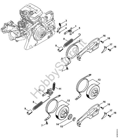 Freno catena Motoseghe a benzina (MS) MS 241 C-BEM della marca STIHL