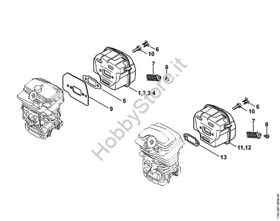 Silenziatore Motoseghe a benzina (MS) MS 251 C-BE della marca STIHL
