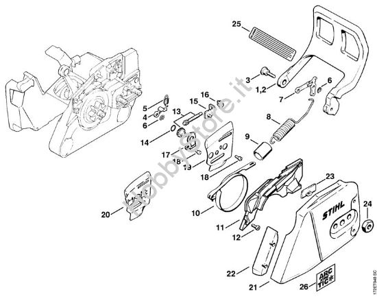 Freno catena Motoseghe a benzina (MS) MS 260 C-B W della marca STIHL