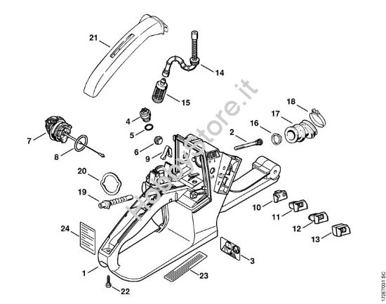 Corpo serbatoio Motoseghe a benzina (MS) MS 260-W della marca STIHL