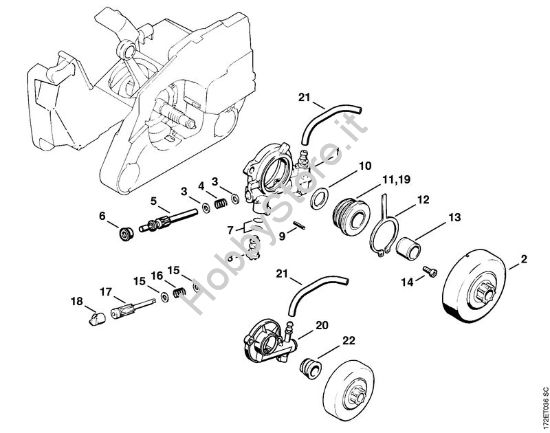 Pompa olio Motoseghe a benzina (MS) MS 260-W della marca STIHL