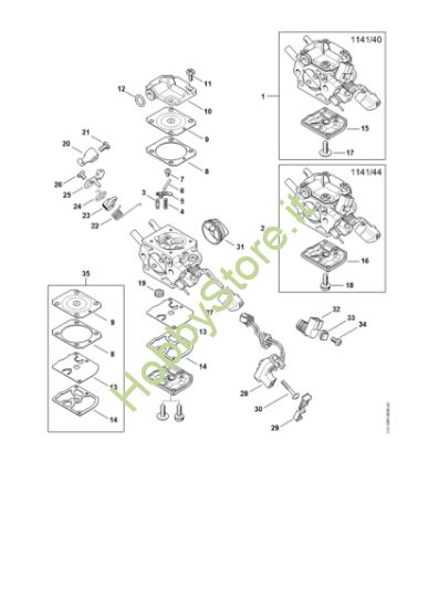 Picture of Carburatore 1141/40, 1141/44 MS 261 C-BM