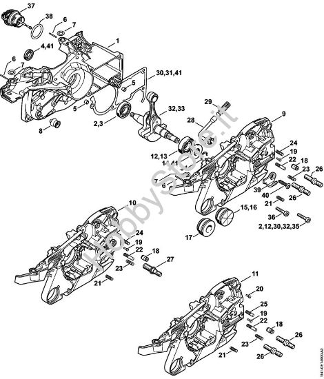 Carter albero a gomito Motoseghe a benzina (MS) MS 261 C-M della marca STIHL