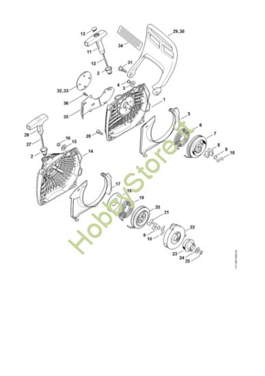 Picture of Dispositivo di avviamento, Protezione mano MS 261 C-M