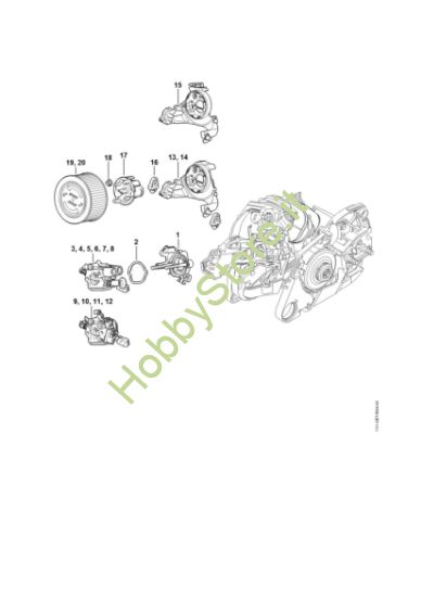 Picture of Supporto carburatore, Filtro aria MS 261 C-M VW