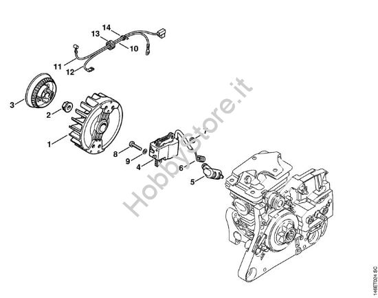 Impianto di accesione Motoseghe a benzina (MS) MS 270 della marca STIHL