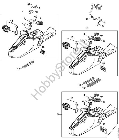 Corpo serbatoio Motoseghe a benzina (MS) MS 271 della marca STIHL