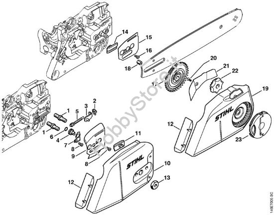 Dispositivo tendicatena Motoseghe a benzina (MS) MS 280 C-B della marca STIHL