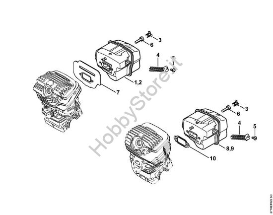 Silenziatore Motoseghe a benzina (MS) MS 291 C-BEQ della marca STIHL