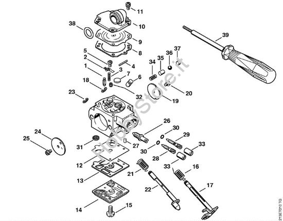Carburatore HD-35 Motoseghe a benzina (MS) MS 341 della marca STIHL