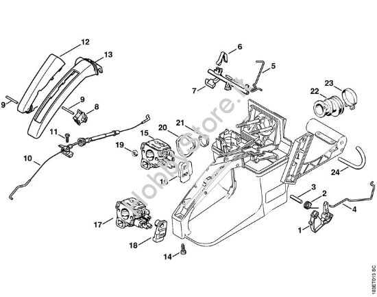 Comando gas Motoseghe a benzina (MS) MS 360 C della marca STIHL
